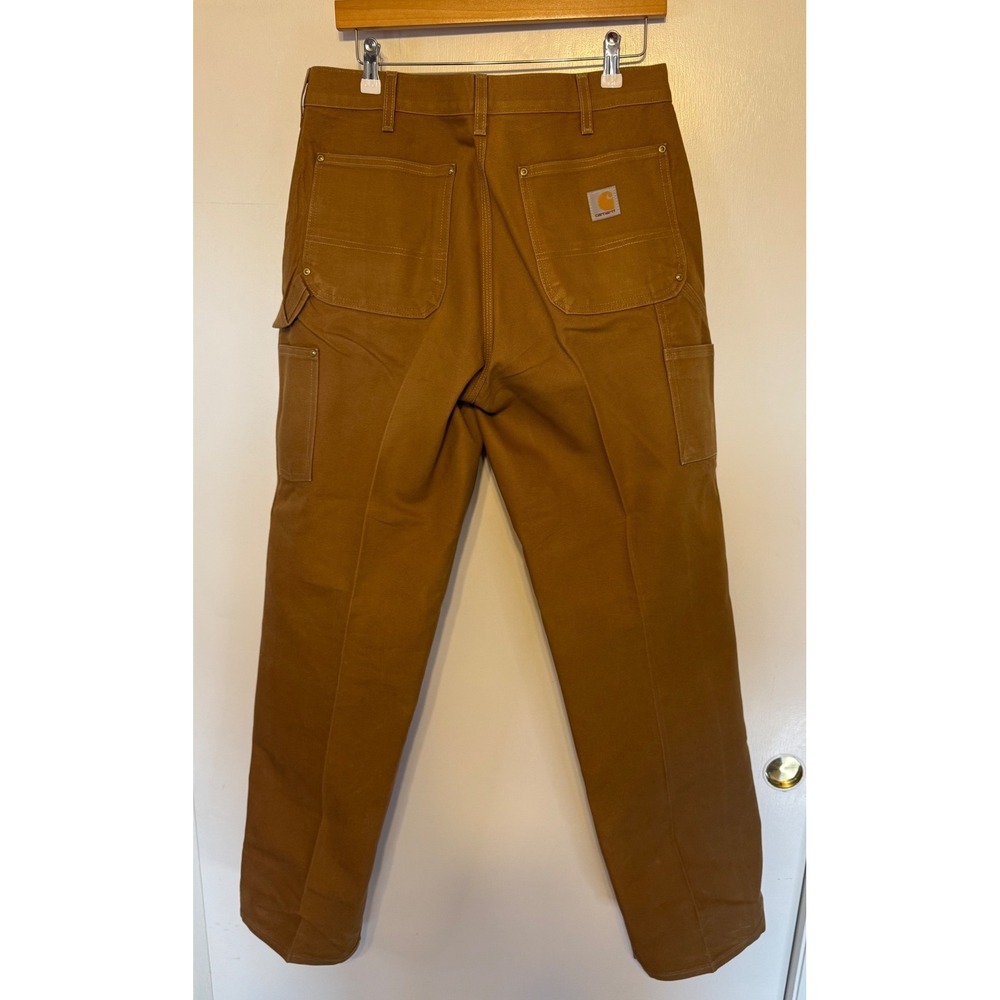 Carhartt B01-BRN Double Knee Duck Work Pants Brown 34x34 Made in USA Logger